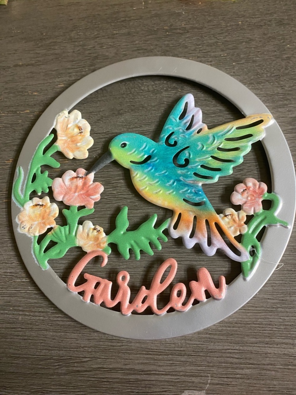 Colorful Hummingbird Garden Wall Accent - Multicolor